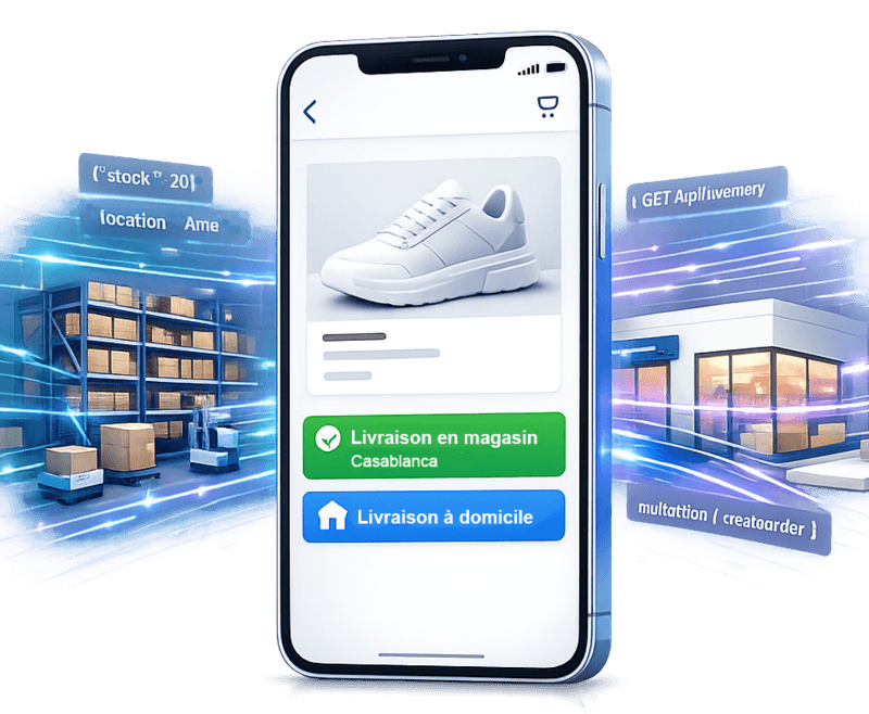 Gestion e-commerce multi-stocks via API REST et GraphQL pour points de vente