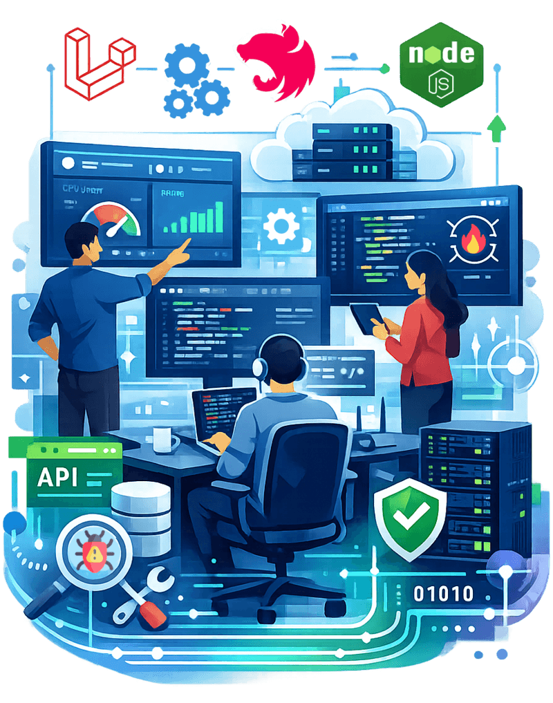 Maintenance applicative Laravel NestJS et Node.js Casablanca