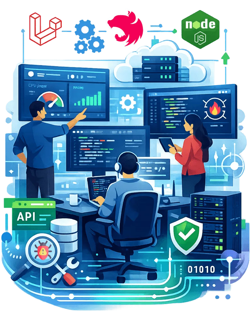 Maintenance applicative Laravel NestJS et Node.js Casablanca