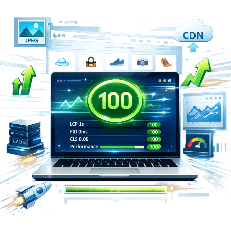 Optimisation des Core Web Vitals Shopify pour un score Lighthouse 100 et un chargement instantané