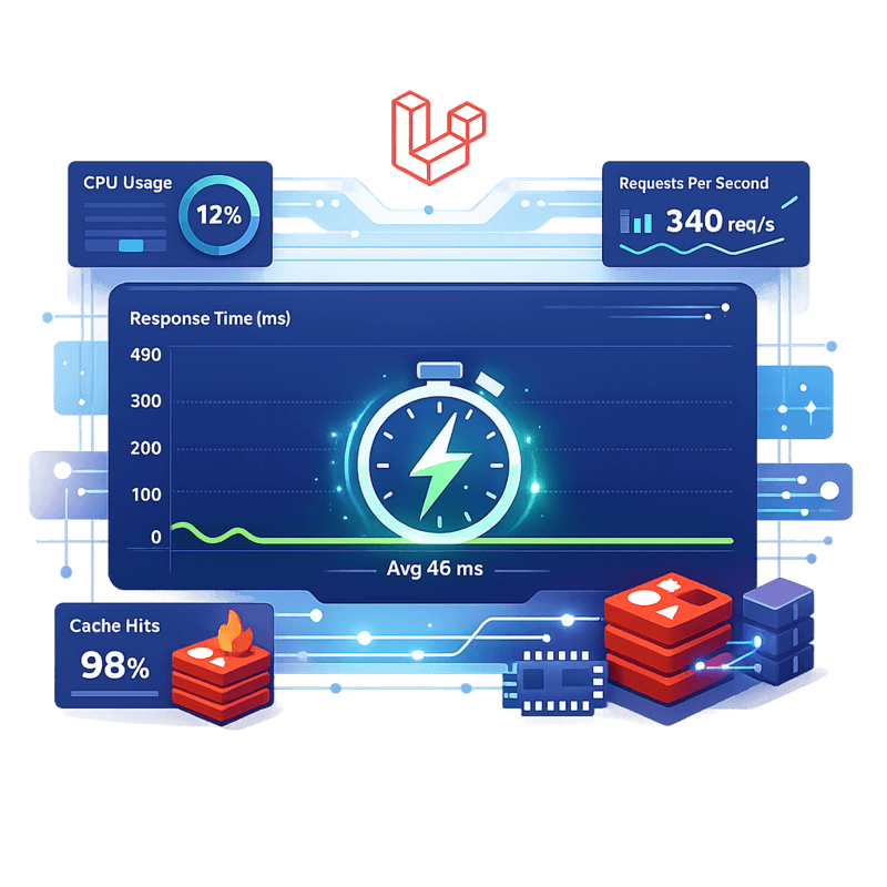 Optimisation de la latence serveur Laravel avec Redis pour des temps de chargement inférieurs à 200ms