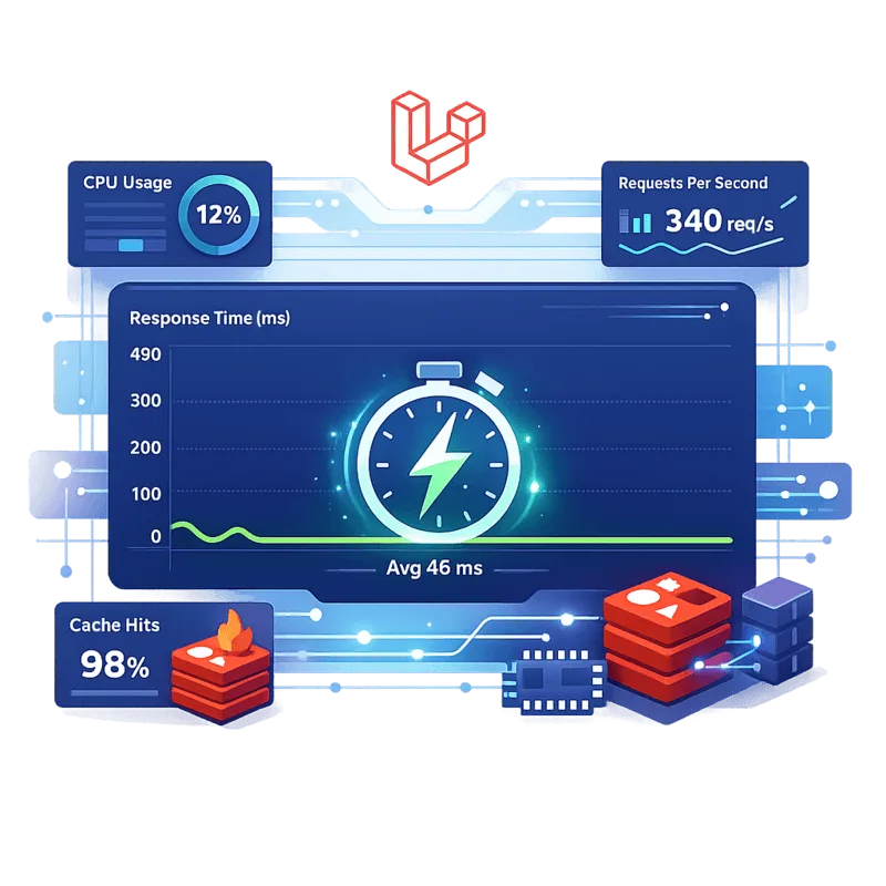 Optimisation de la latence serveur Laravel avec Redis pour des temps de chargement inférieurs à 200ms